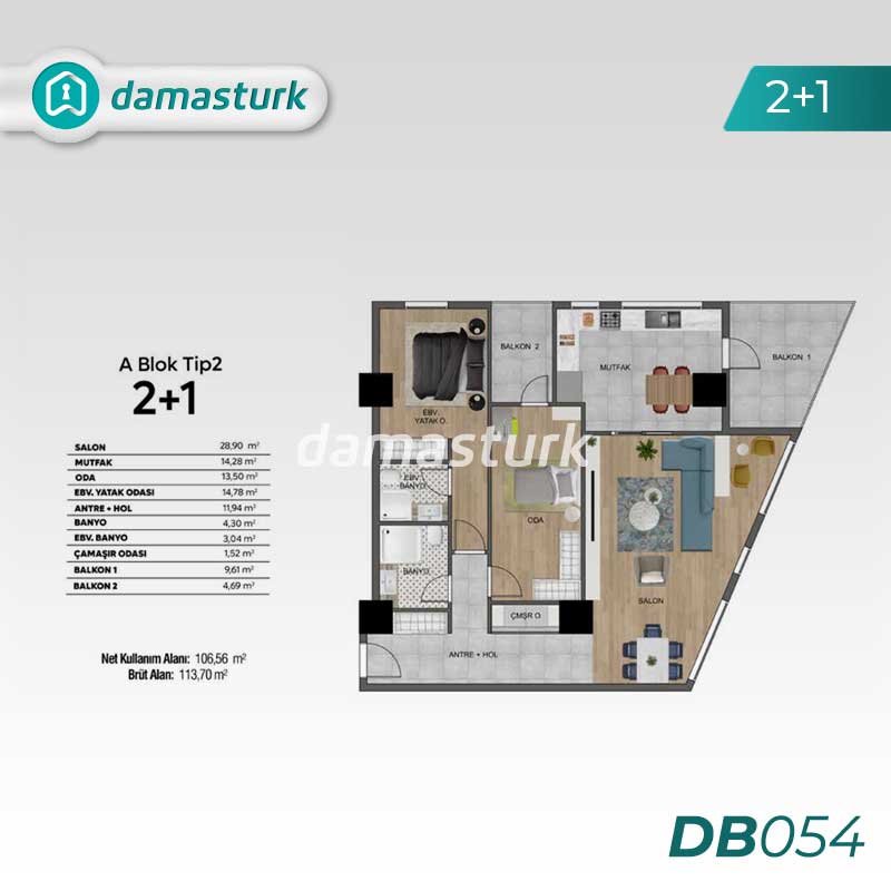 Apartments for sale in Nilüfer - Bursa DB054 | damasturk Real Estate 02