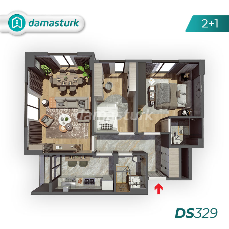 شقق للبيع في تركيا - المجمع  DS329  || شركة داماس تورك العقارية  02