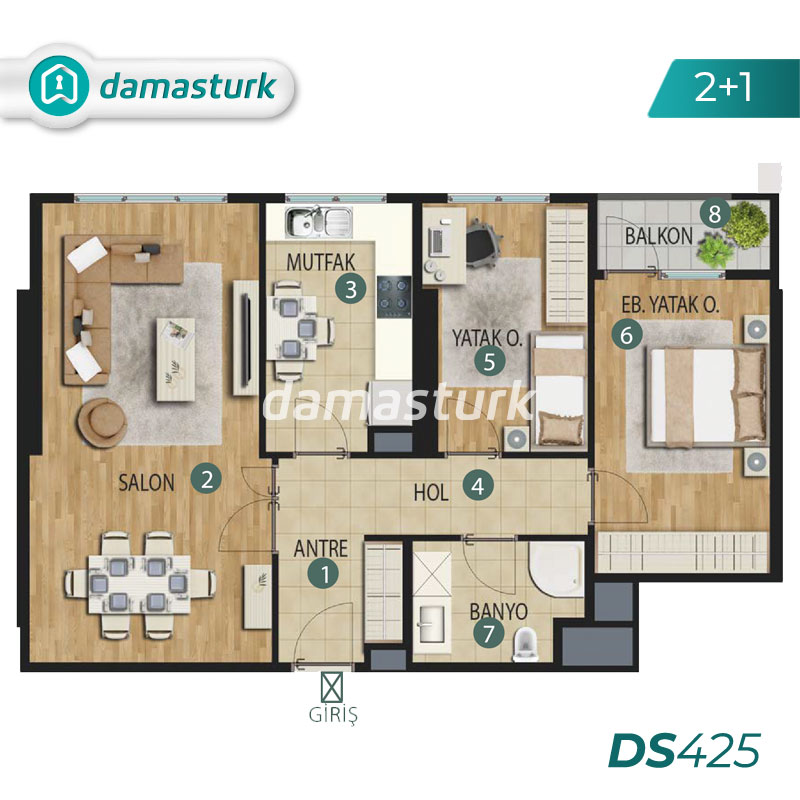 Appartements à vendre à Kartal - Istanbul DS425 | DAMAS TÜRK Immobilier 02