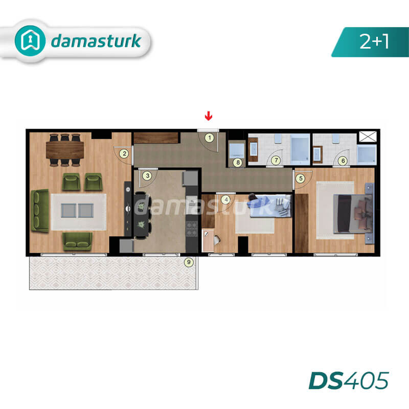 فروش آپارتمان در إسنيورت - استانبول DS405 | املاک داماس تورک 02