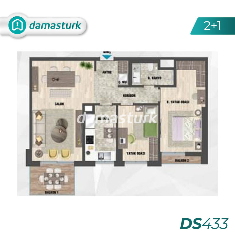 Propriétés à vendre à Kartal - Istanbul DS433 | DAMAS TÜRK Immobilier 01