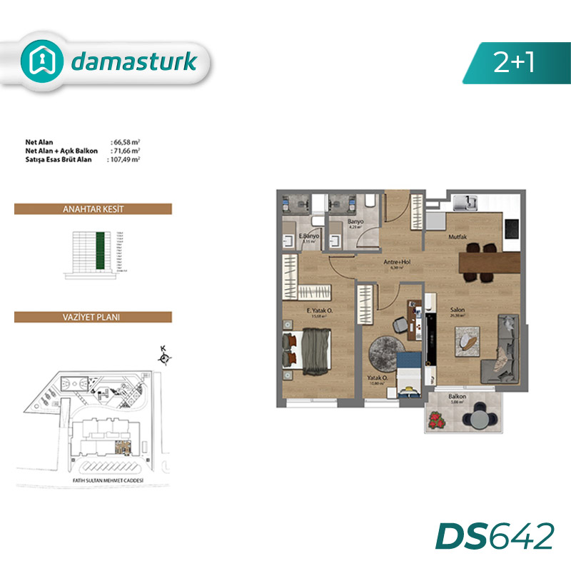 Apartments for sale in Eyup - Istanbul DS642 | damasturk Real Estate 02