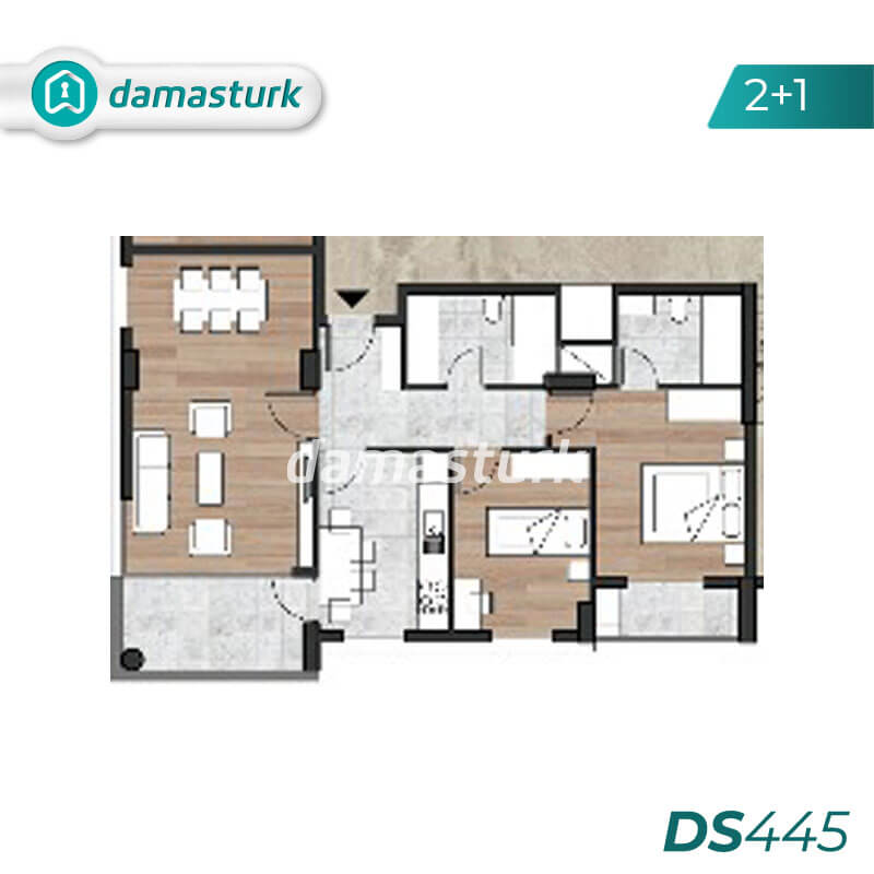 آپارتمان برای فروش در بيوك شكمجة - استانبول DS445 | املاک داماستورک 01