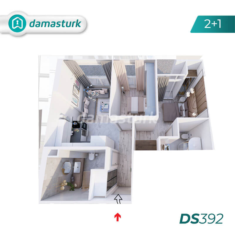 شقق للبيع في اسطنبول - إسنيورت - DS392  || داماس تورك العقارية  02
