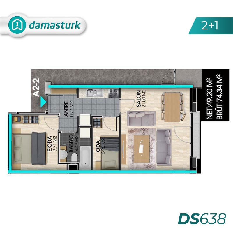 Apartments for sale in Büyükçekmece - Istanbul DS638 | damasturk Real Estate 01