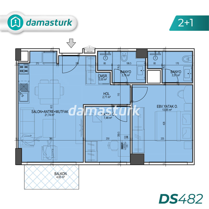 آپارتمان برای فروش در کارتال - استانبول DS482 | املاک داماستورک 02