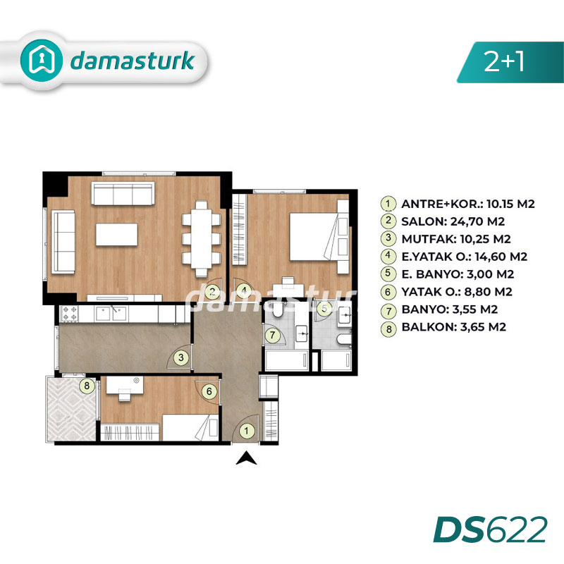 Appartements à vendre à Beylikdüzü - Istanbul DS622 | damasturk Immobilier 01