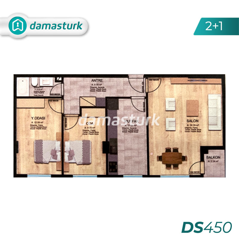 آپارتمان برای فروش در بيلك دوزو - استانبول DS450 | املاک داماستورک 01