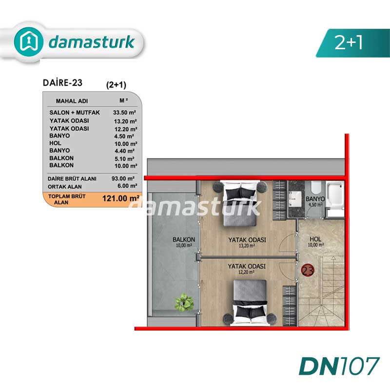 Appartements à vendre à Alanya - Antalya DS107 | damasturk Immobilier 02