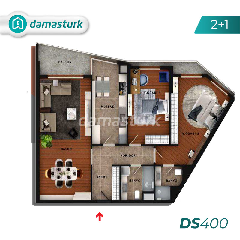 Apartments for sale in Istanbul - Büyükçekmece DS400  || damasturk Real Estate 02