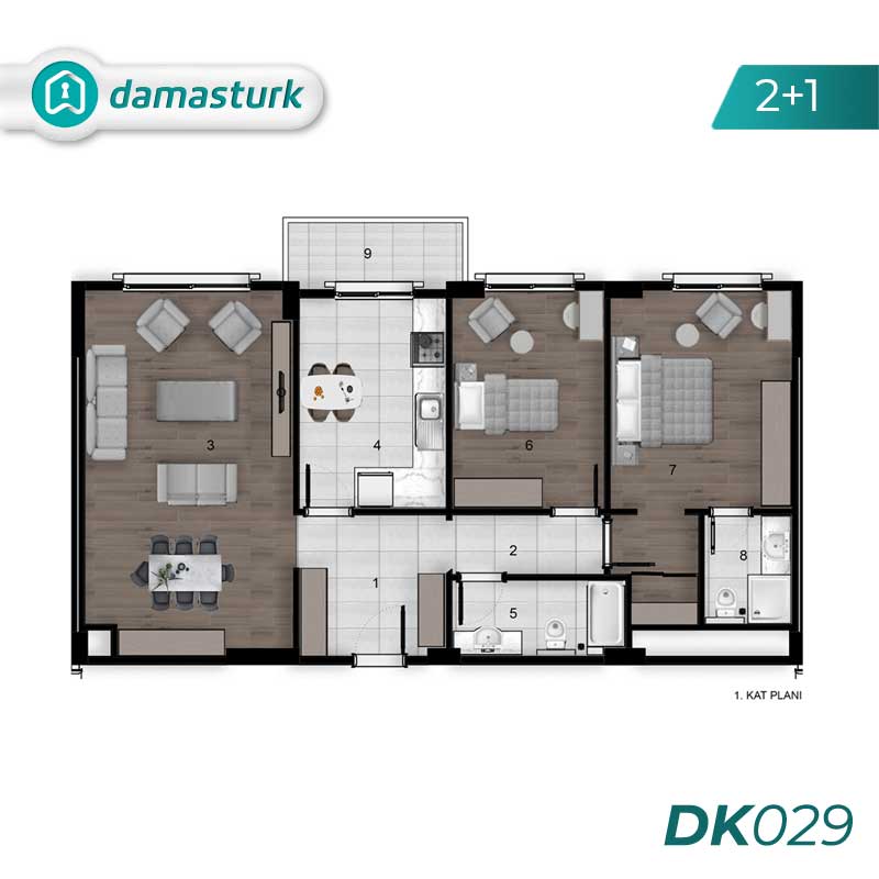 Appartements à vendre à Yuvacık - Kocaeli DK029 | damasturk Immobilier 01