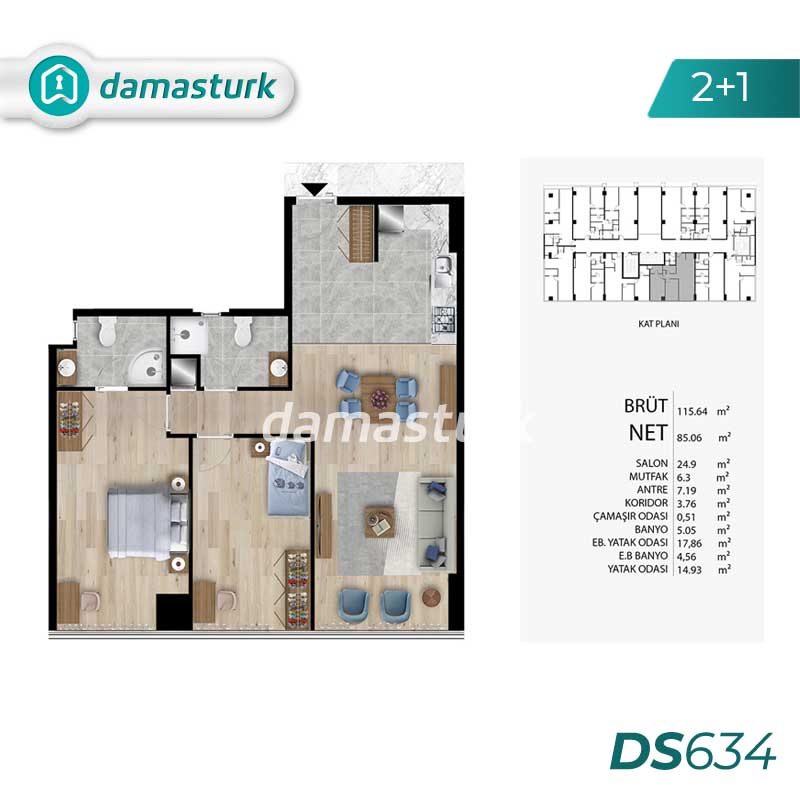 Real estate for sale in Bakırköy - Istanbul DS634 | damasturk Real Estate 02