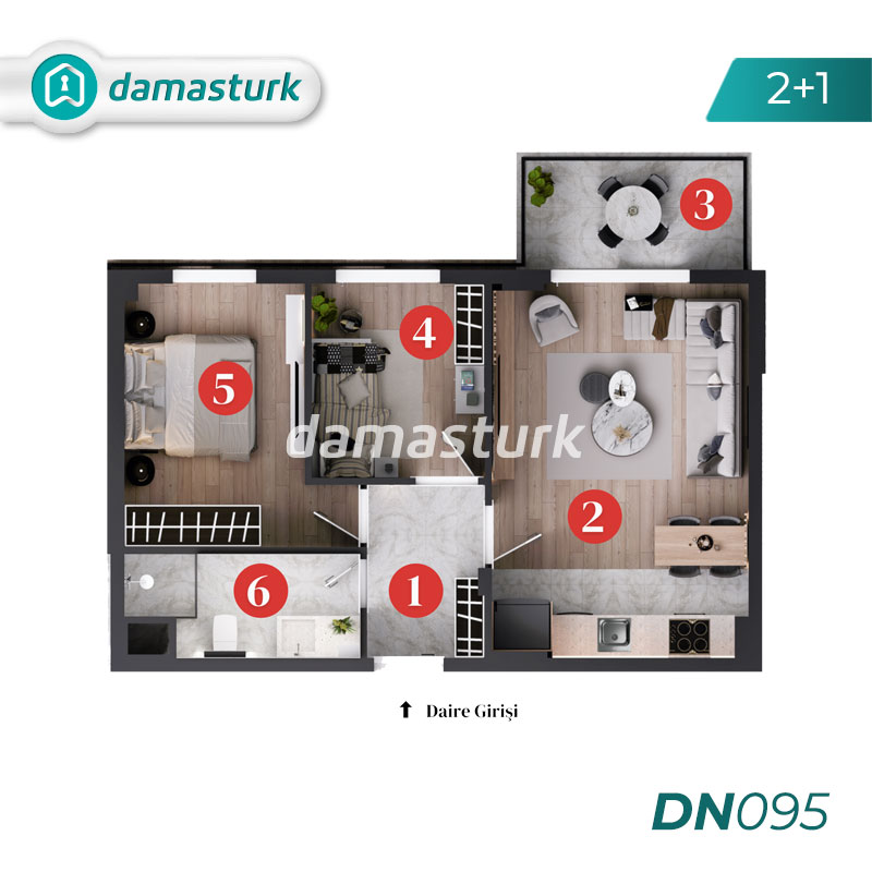 Appartements à vendre à Aksu - Antalya DN095 | damasturk Immobilier 02