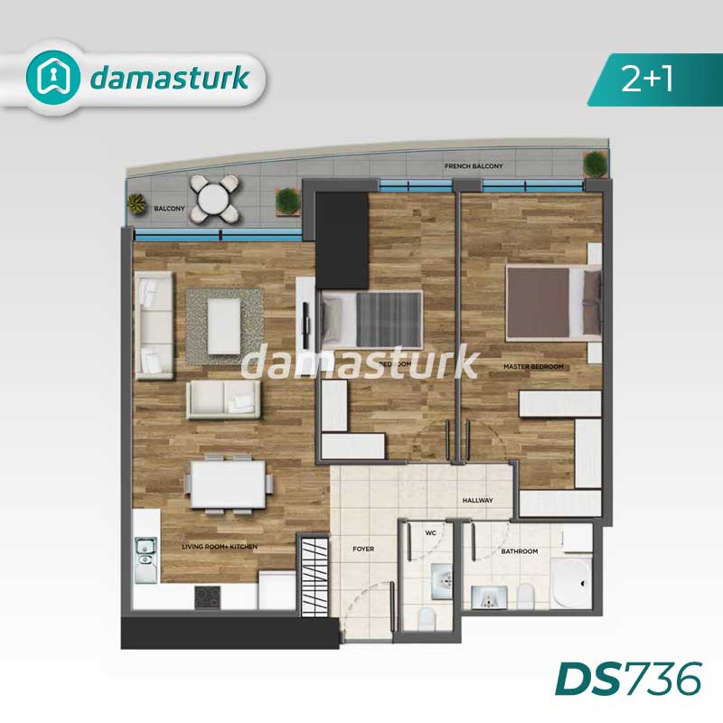 فروش آپارتمان لوکس در کارتال - استانبول DS736 | املاک داماستورک 02