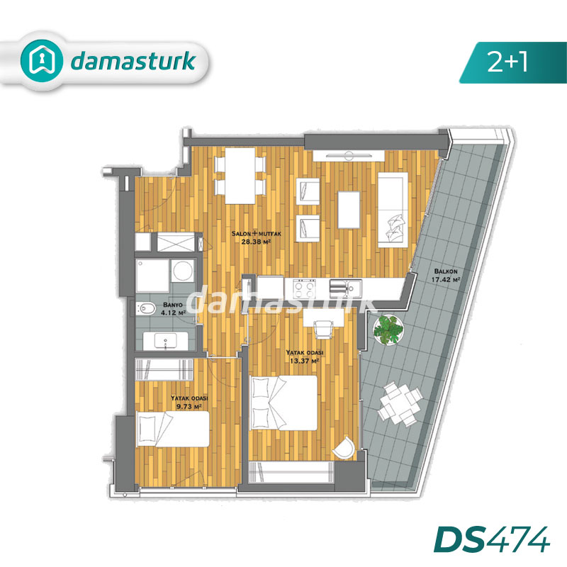 Appartements à vendre à Maltepe - Istanbul DS474 | damasturk Immobilier 03