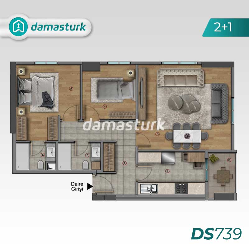 Immobilier à vendre à Bağcılar - Istanbul DS739 | damasturk Immobilier 01