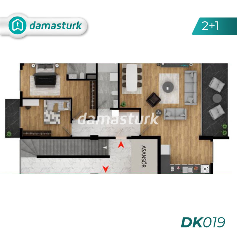 Apartments and villas for sale in Başiskele - Kocaeli DK019 | damasturk Real Estate 01