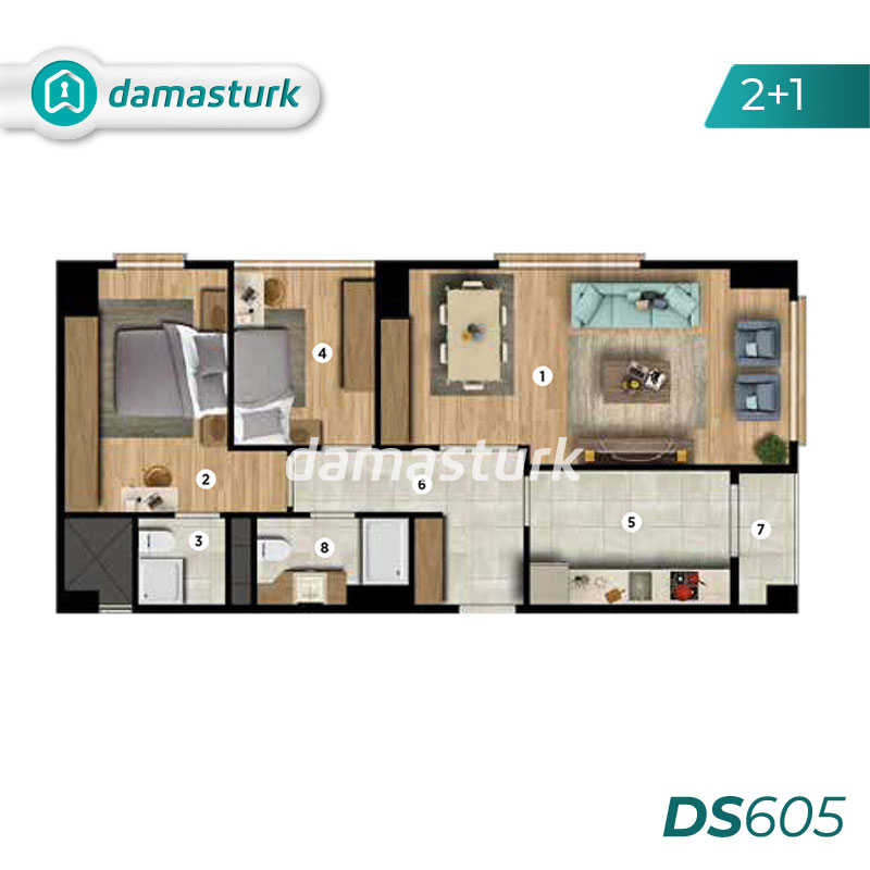 آپارتمان برای فروش در کارتال - استانبول DS605 | املاک داماستورک 01