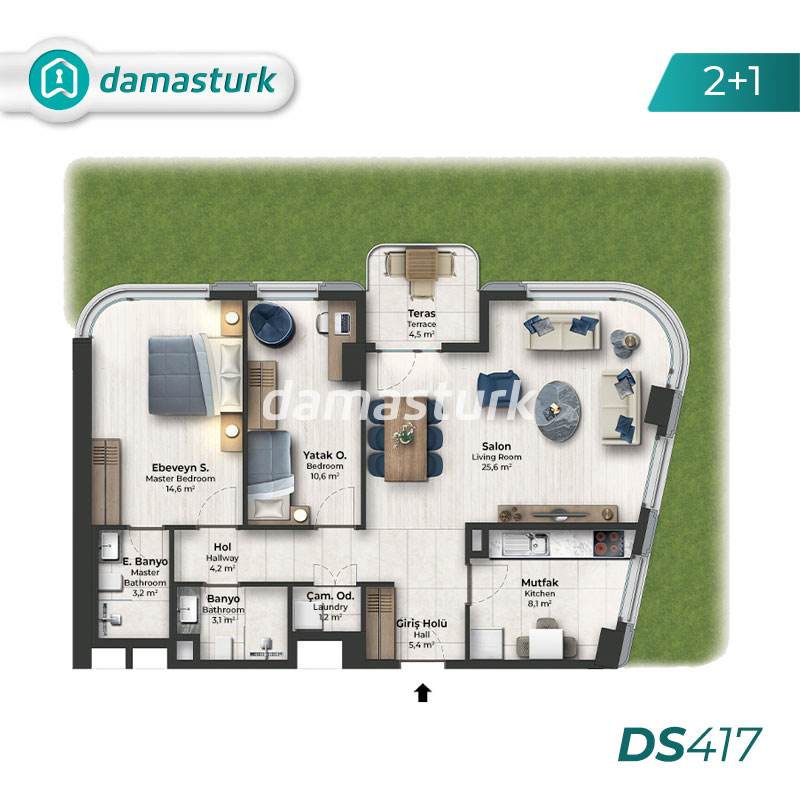 Real estate for sale in Küçükçekmece - Istanbul DS417 | damasturk Real Estate 03