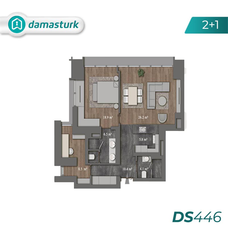 Apartments for sale in Şişli - Istanbul DS446 | damasturk Real Estate 02