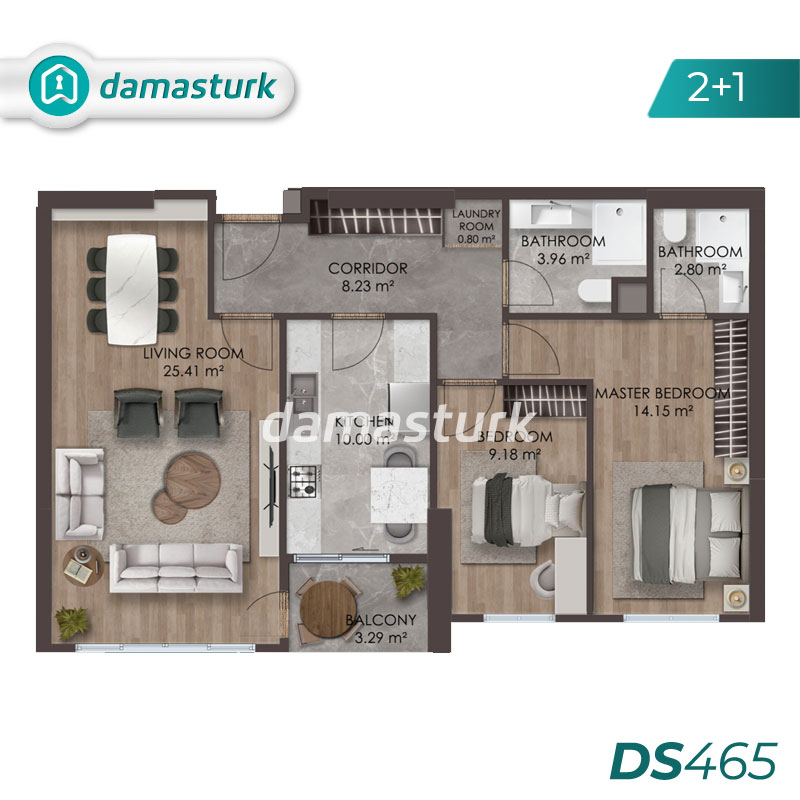 آپارتمان برای فروش در بغجلار - استانبول DS465 | املاک داماستورک 01