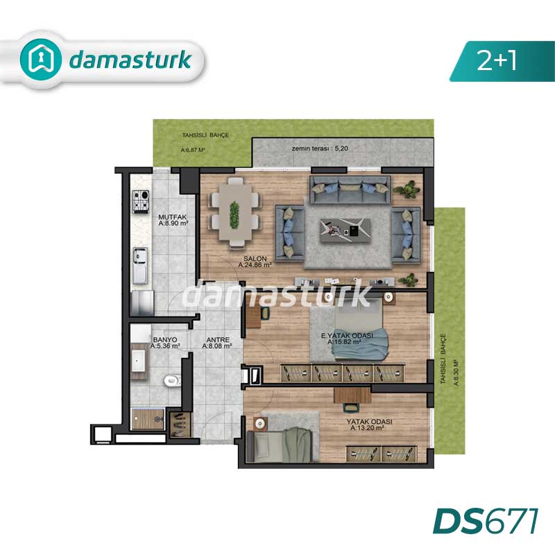 آپارتمان برای فروش در بيليك دوزو - استانبول DS671 | املاک داماستورک 02