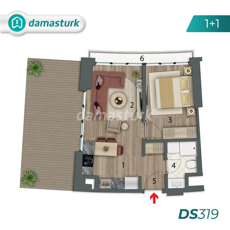 شقق للبيع في تركيا - المجمع  DS319 || شركة داماس ترك العقارية  01