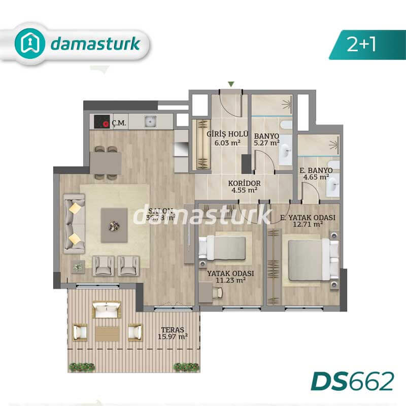 Luxury real estate for sale in Küçükçekmece - Istanbul DS662 | damasturk Real Estate 01