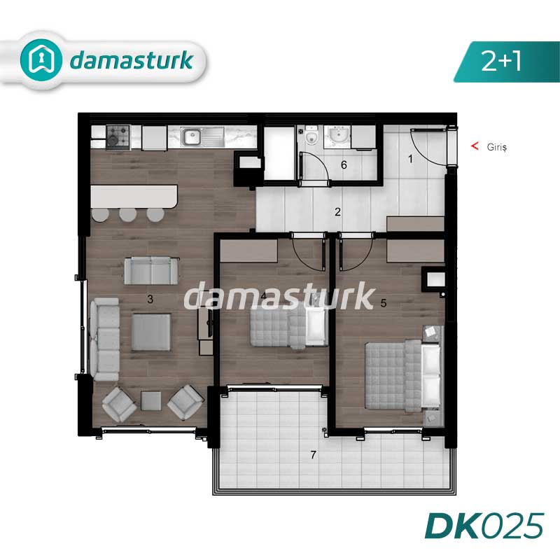 Appartements à vendre à Başiskele - Kocaeli DK025 | damasturk Immobilier 01