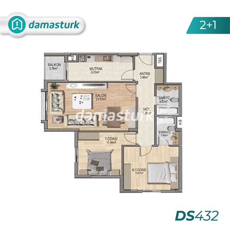 Apartments for sale in Başakşehir - Istanbul DS432 | damasturk Real Estate 02