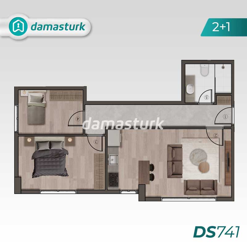 Apartments for sale in Başakşehir - Istanbul DS741 | damasturk Real Estate 03