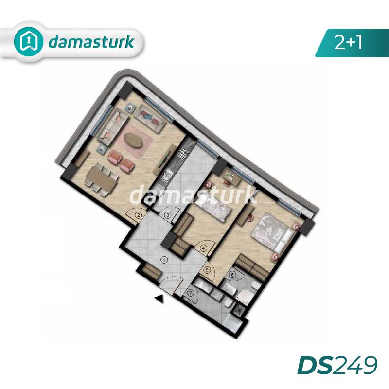 آپارتمان برای فروش در غازي عثمان باشا - استانبول DS249 | املاک داماستورک 02