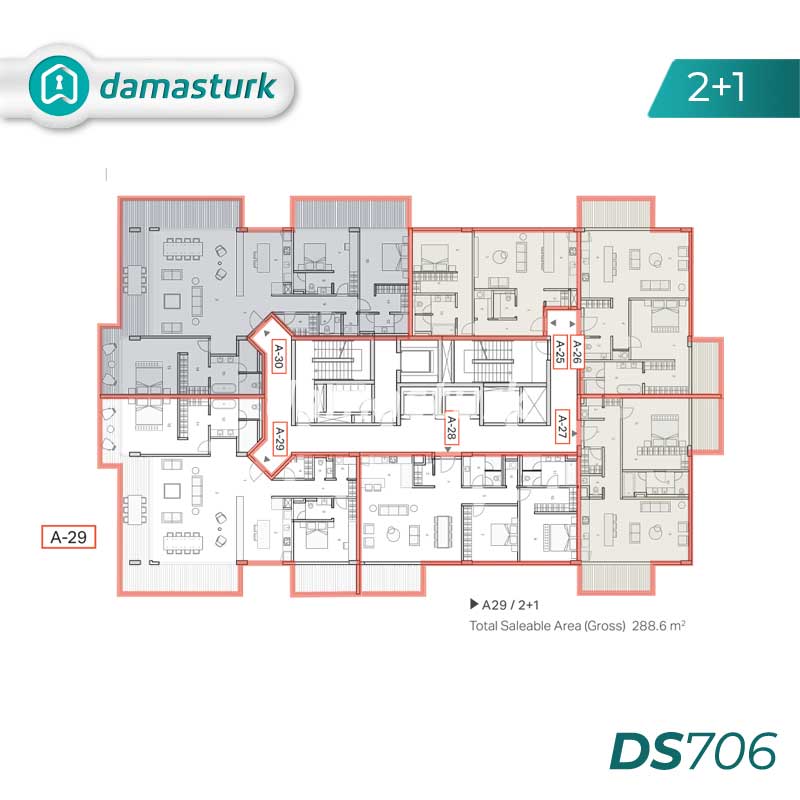 Luxury apartments for sale in Beyoğlu - Istanbul DS706 | damasturk Real Estate 02