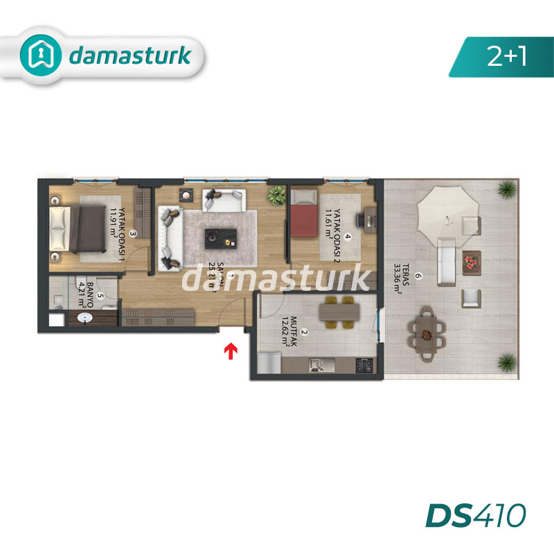 فروش آپارتمان در باشاك شهير - استانبول DS410 | املاک داماس تورک 02