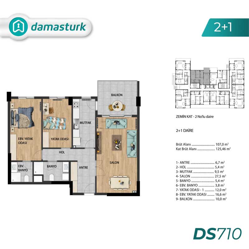 Luxury apartments for sale in Beylikdüzü - Istanbul DS710 | damasturk Real Estate 01