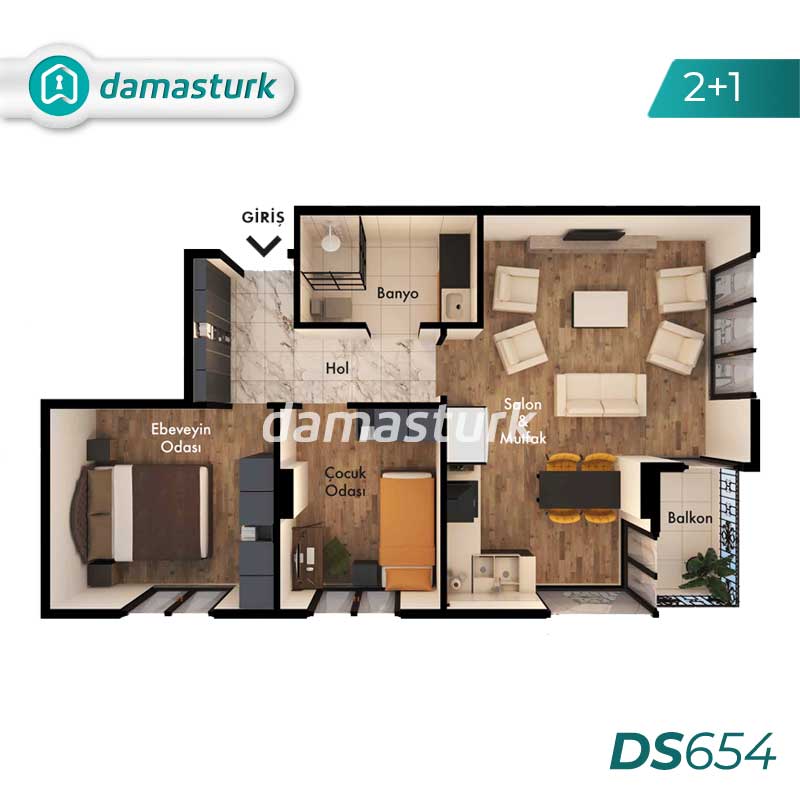 Appartements à vendre à Bakırkoy - Istanbul DS654 | DAMAS TÜRK Immobilier 01