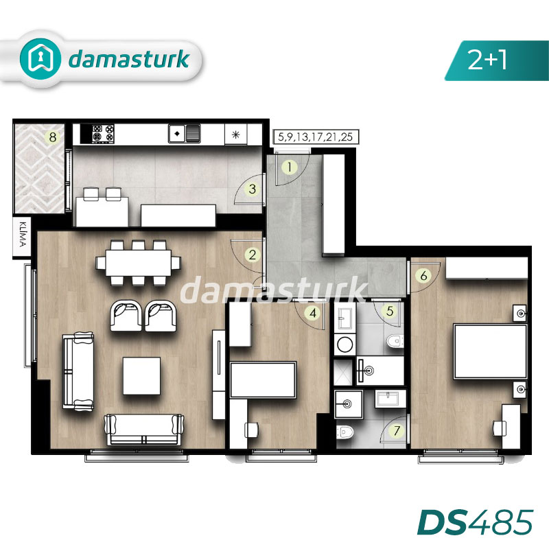 Real estate for sale in Beylikdüzü - Istanbul DS485 | damasturk Real Estate 01