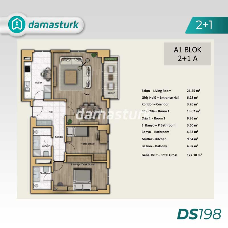 Apartments for sale in Kücükçekmece - Istanbul DS198 | damasturk Real Estate 03
