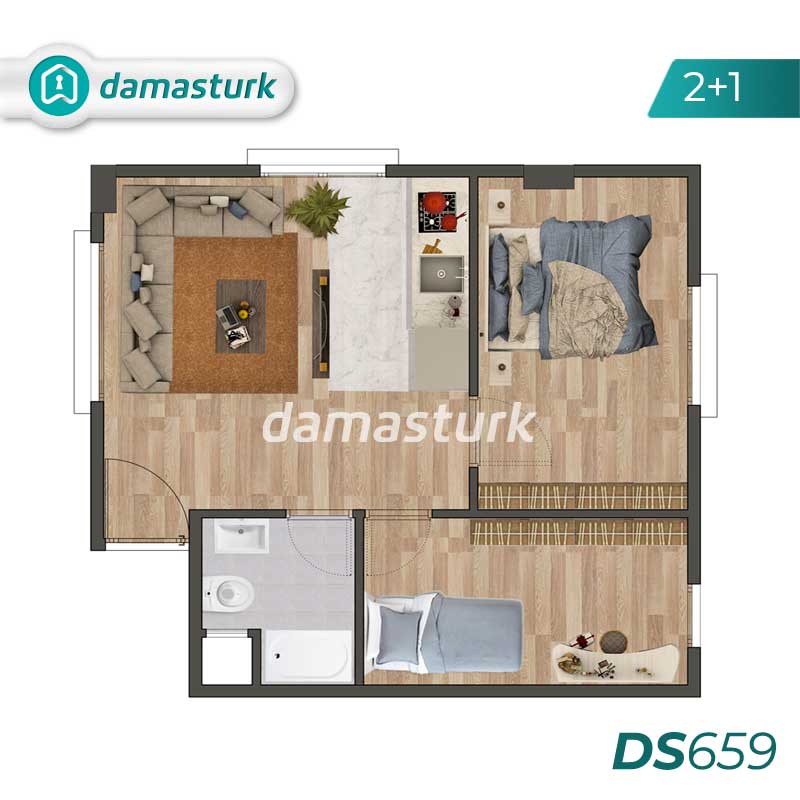Appartements à vendre à Kağıthane - Istanbul DS659 | damasturk Immobilier 01