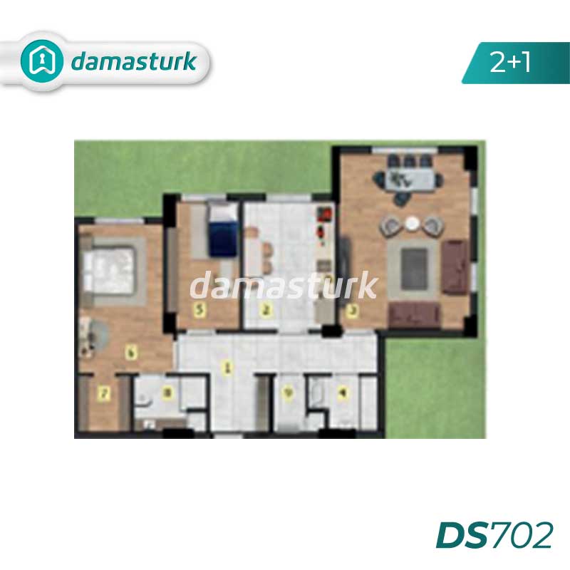 آپارتمان برای فروش در بيليك دوزو - استانبول DS702 | املاک داماستورک 01