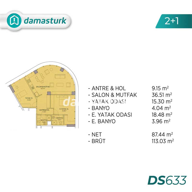 Appartements de luxe à vendre à Kadıköy - Istanbul DS633 | damasturk Immobilier 02