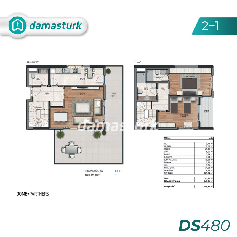 آپارتمان برای فروش در كوتشوك شكمجة - استانبول DS480 | املاک داماستورک 02