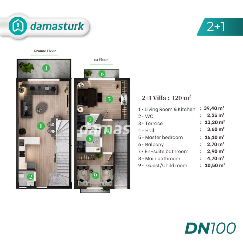 Propriétés à vendre à Aksu - Antalya DN100 | DAMAS TÜRK Immobilier 02