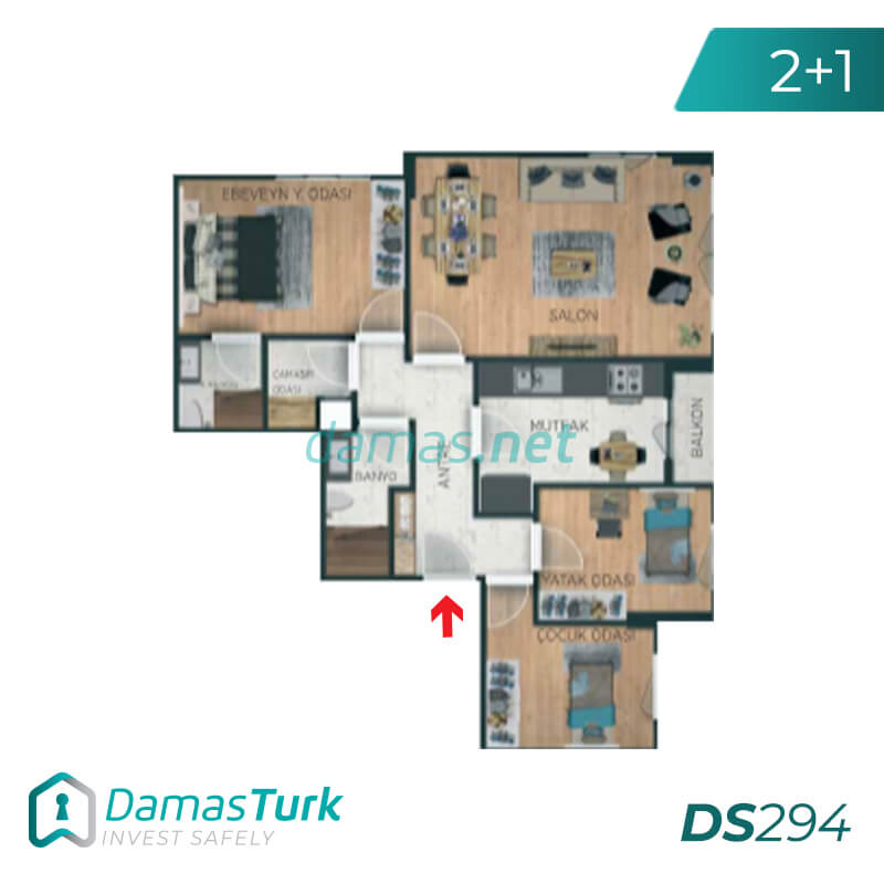 Investment apartment complex with wonderful views of the Belgrade forests in Istanbul, European Eyup region DS294 || damas.net 02