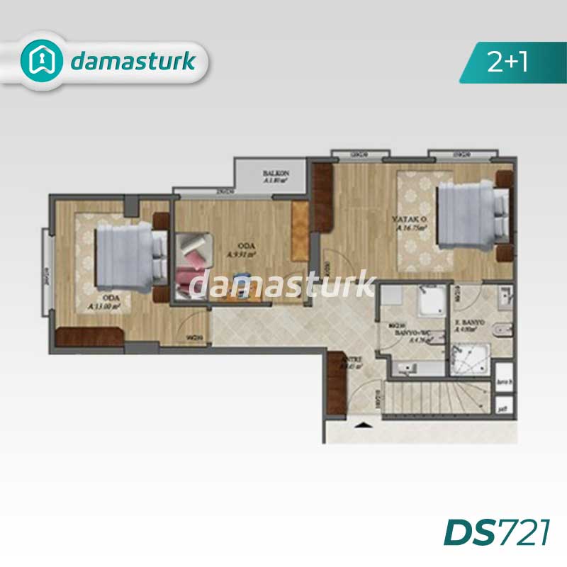 Appartements à vendre à Üsküdar - Istanbul DS721 | damasturk Immobilier 02