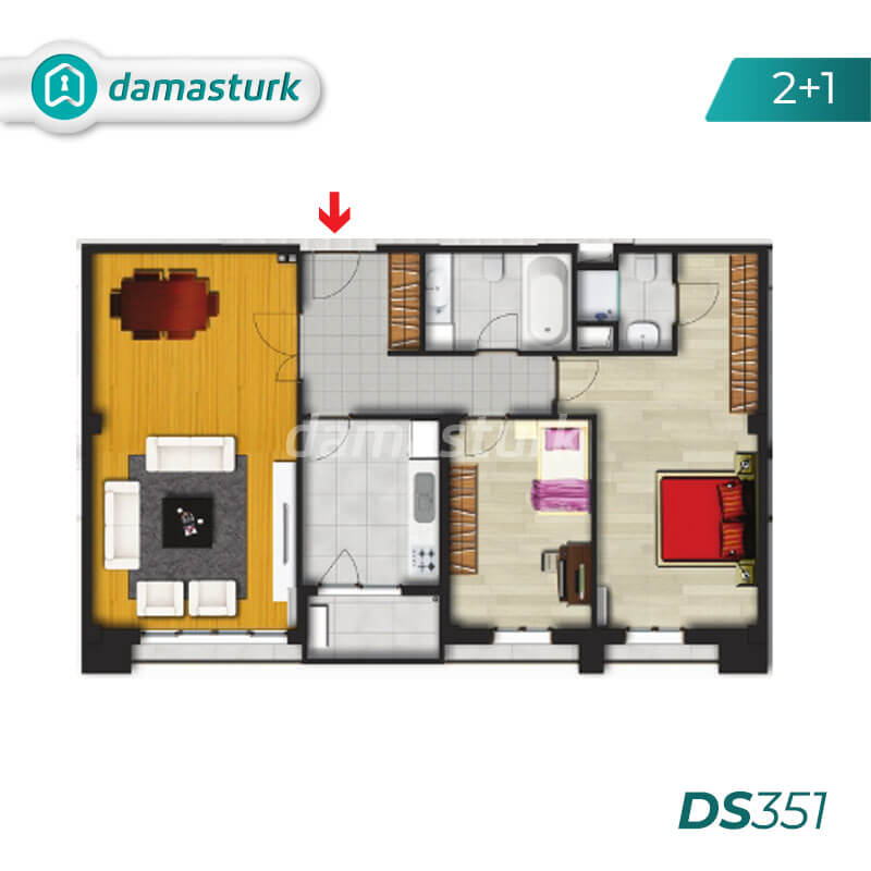  Apartments for sale in Turkey - Istanbul - the complex DS351 || damasturk Real Estate Company 01
