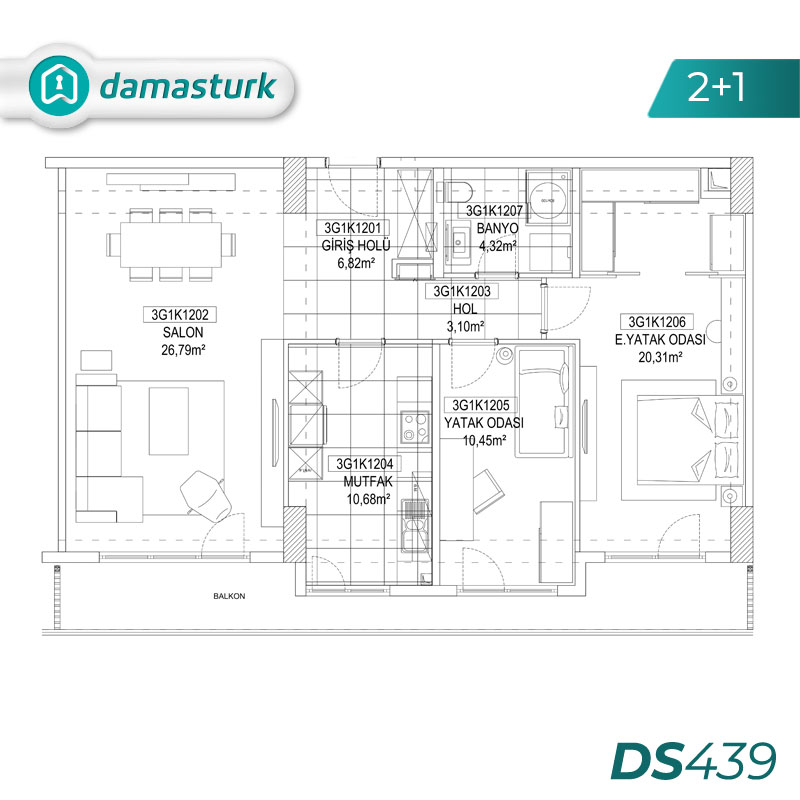 Appartements à vendre à Bağcılar - Istanbul DS439 | DAMAS TÜRK Immobilier 03
