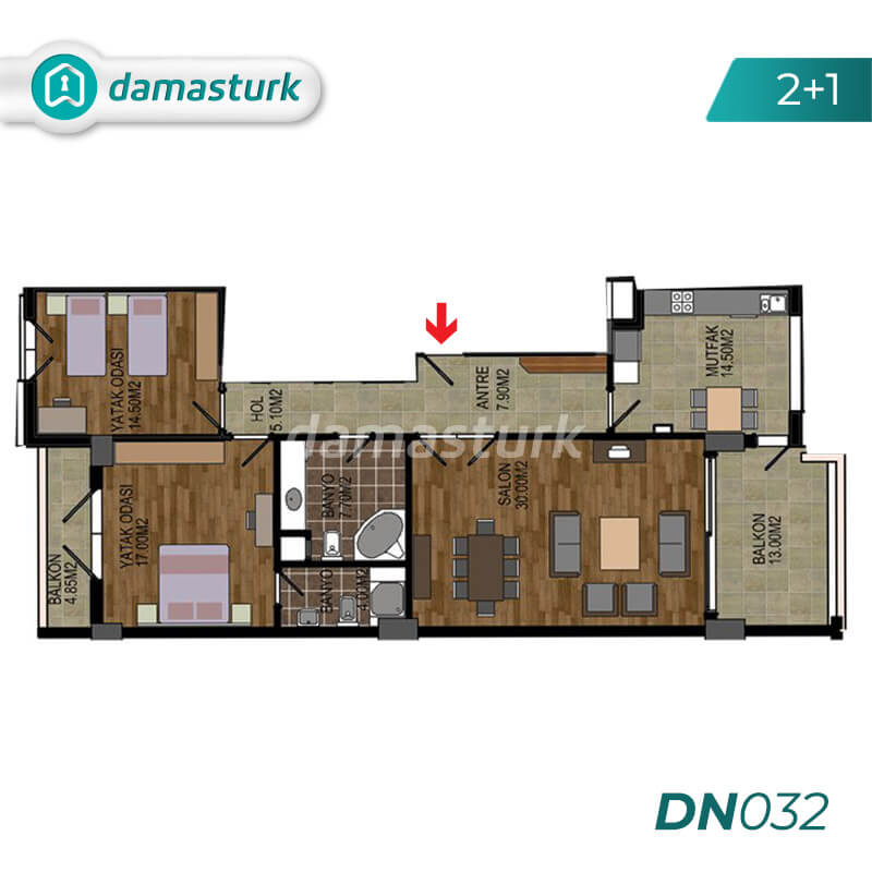 Appartements à vendre à Antalya Turquie - Complexe DN032  || Société immobilière damasturk 02