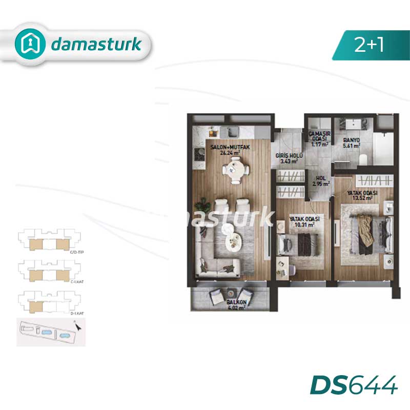 Luxury apartments for sale in Maltepe - Istanbul DS644 | damasturk Real Estate 02
