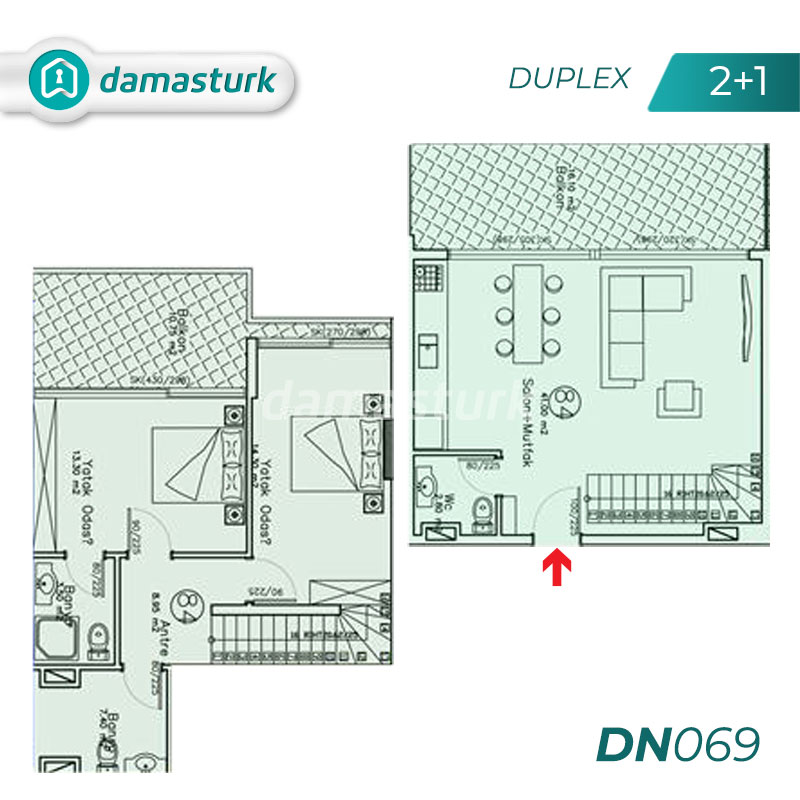  Apartments for sale in Antalya - Turkey - Complex DN069  || DAMAS TÜRK Real Estate Company 02
